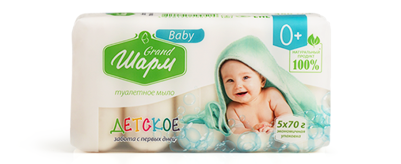 Мыло туалетное Шарм детское екопак 5х70 г (91 724)