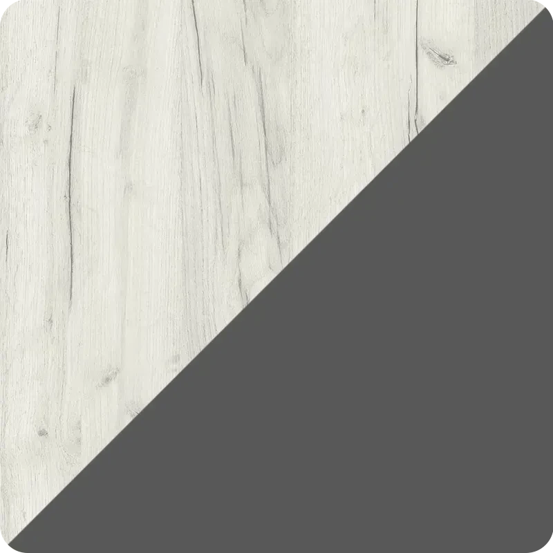 Обідній стіл розсувний Neman Den 180/140х80х78,4 см Дуб крафт білий/Графіт (558830) - фото 5