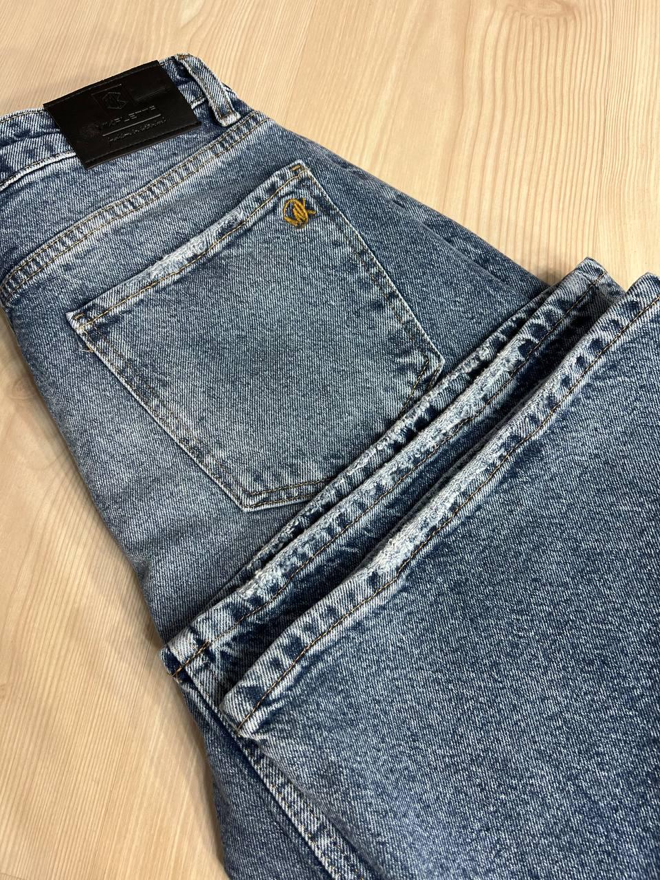 Джинси жіночі Mikaletta 13475 WIDE LEG jeans палаццо широкі від стегна висока посадка р. 29 Світло-синій (3872) - фото 3