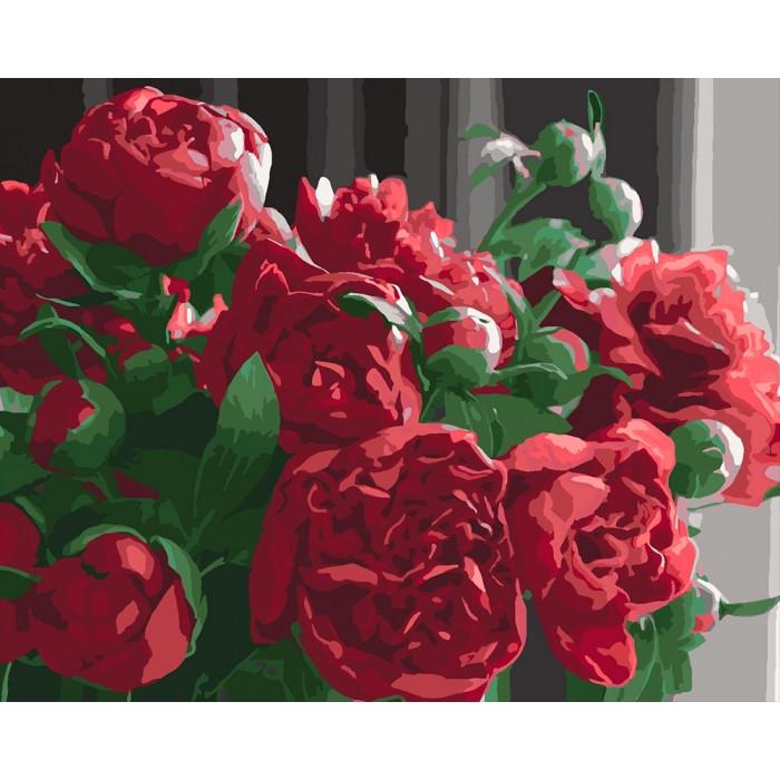 Картина по номерам Ідейка Сочные пионы 40х50 см (KHO3055)