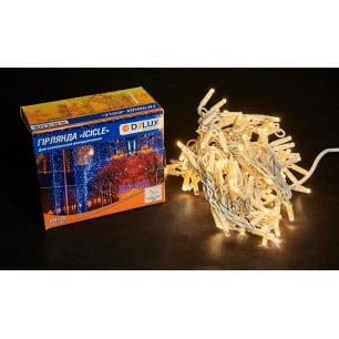 Гірлянда зовнішня Delux Icicle 108 LED IP44 бахрома EN 27 flash 2x1 м Теплий білий/Білий (90012948) - фото 3