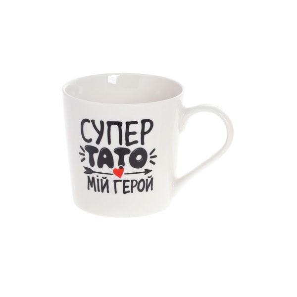Кружка фарфоровая BonaDi Супер Тато 2 350 мл (380-447)