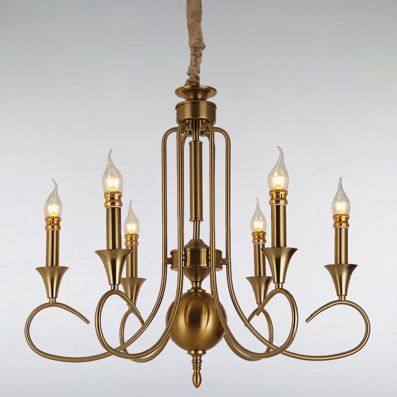 Люстра підвісна свічки Light House LS-13388-6 CU Бронзовий