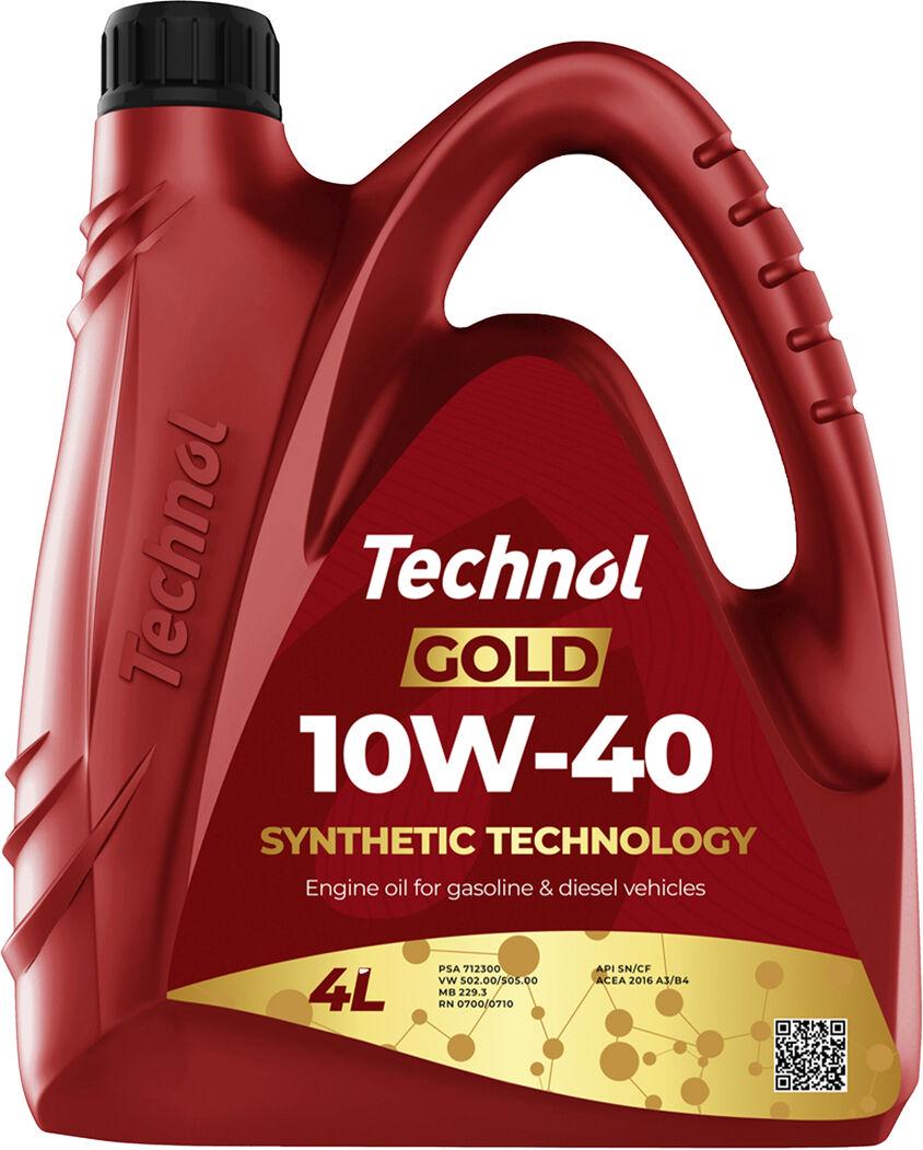 Моторное масло бензин/дизель Technol 10W-40 4 л Gold