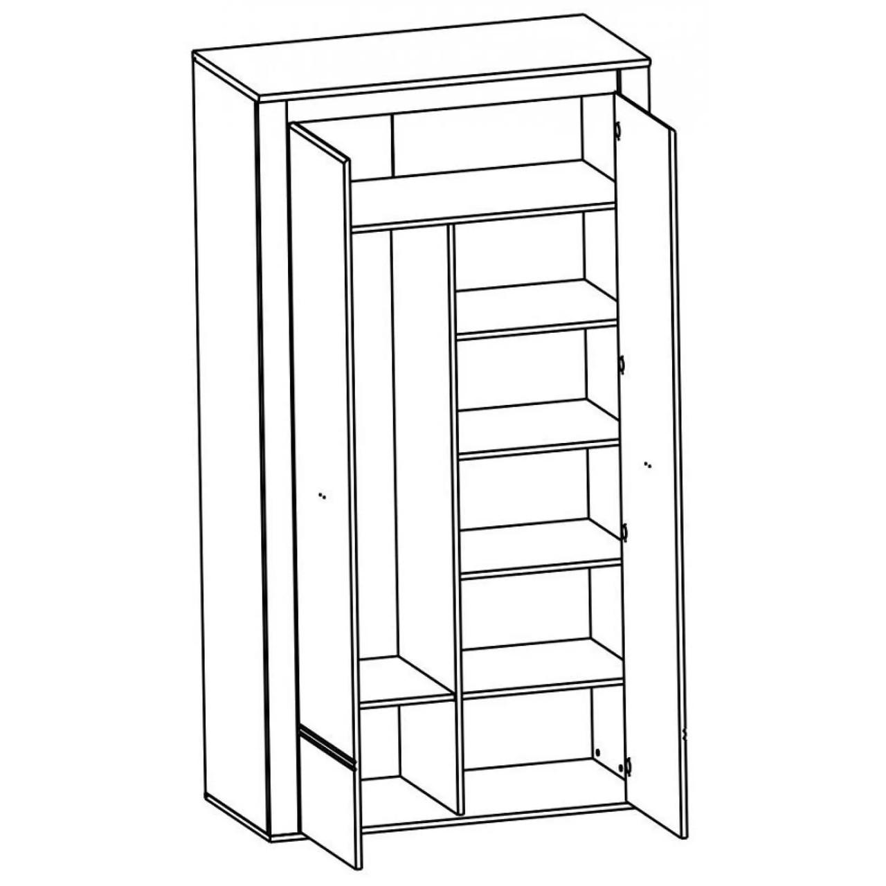 Шкаф Гербор Селена SZF2D Ясень снежный (GRB-1428) - фото 2 Шкаф Гербор Селена SZF2D Ясень снежный (GRB-1428) - фото 2