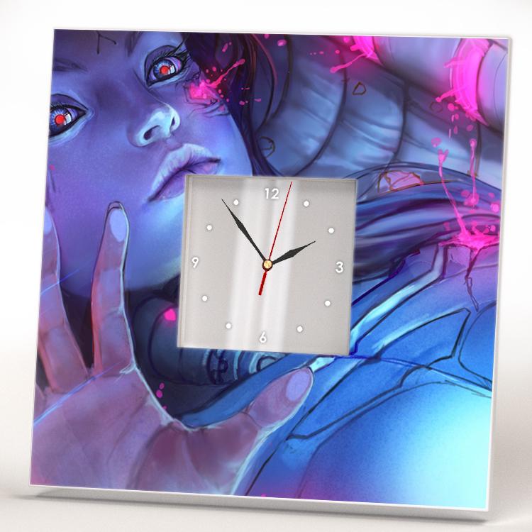 Часы Девушка в стиле киберпанк 260x260 мм (C03626)