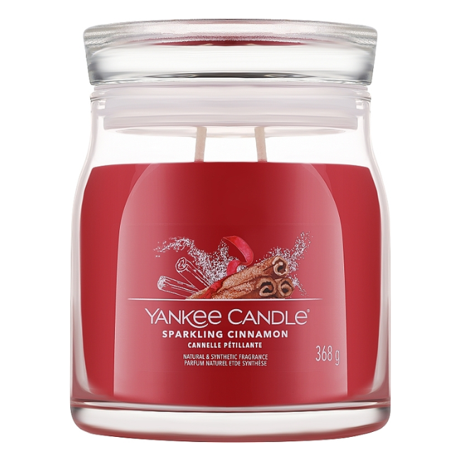 Ароматична свічка Yankee Candle Sparkling Cinnamon Medium 368 г ( 5038581129501)