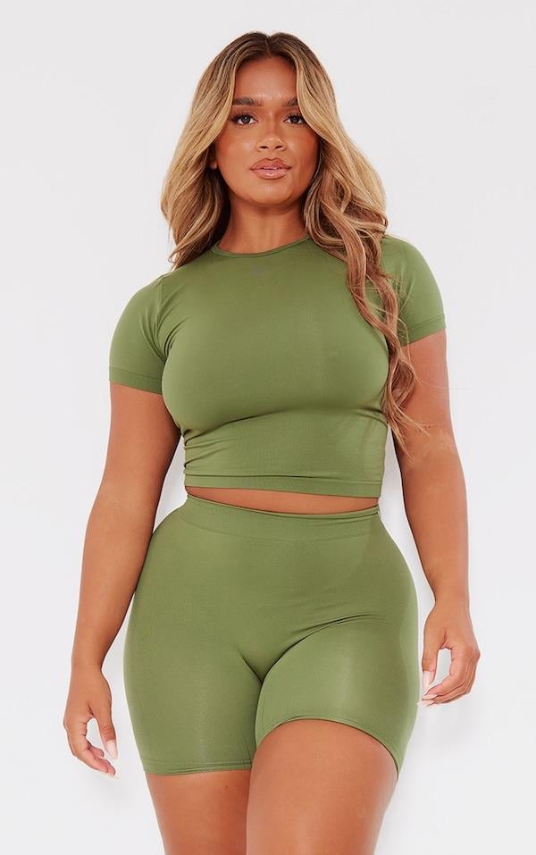 Топ Pretty Little Thing CNF4377 р. 32 Хаки