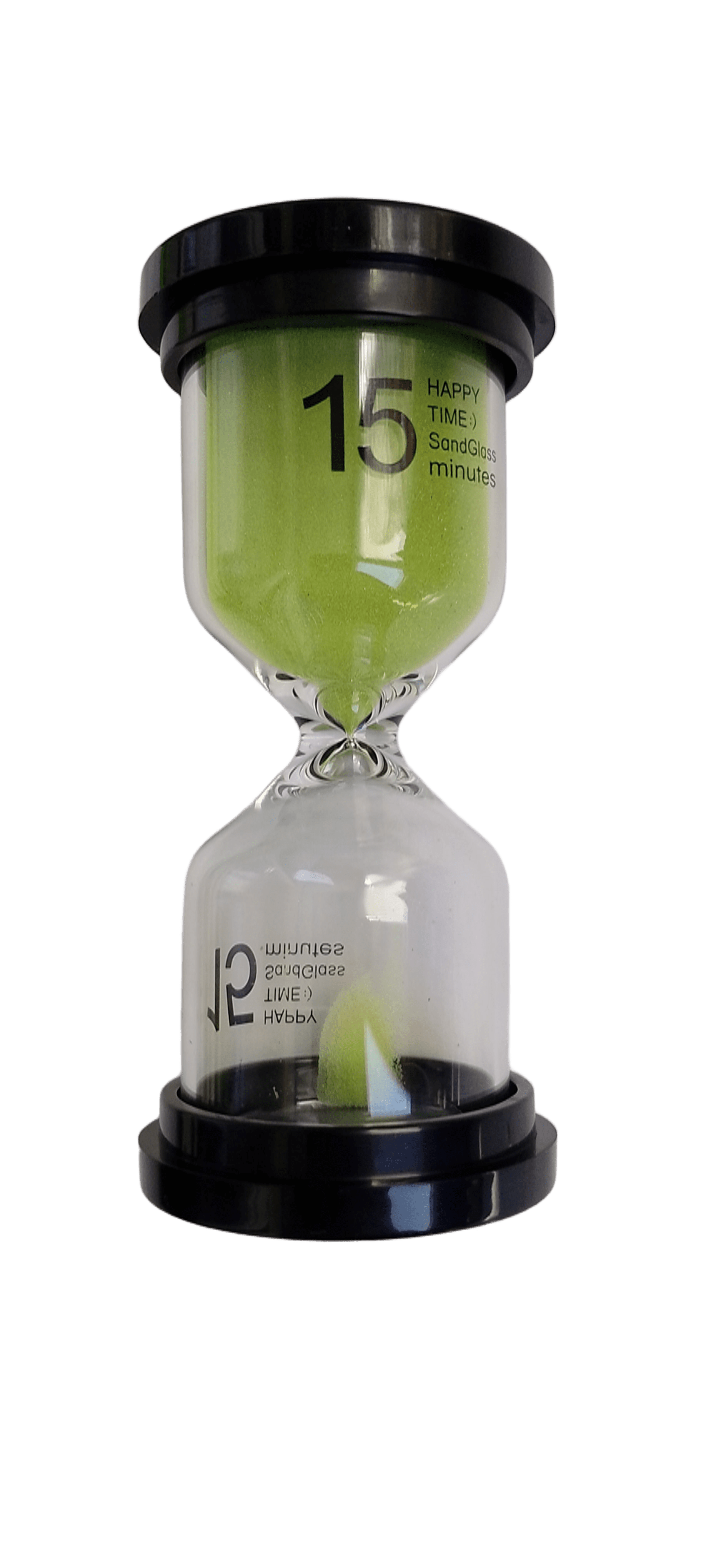 Часы песочные на 15 минут стеклянные 4,5х10 см Зеленый (4085)