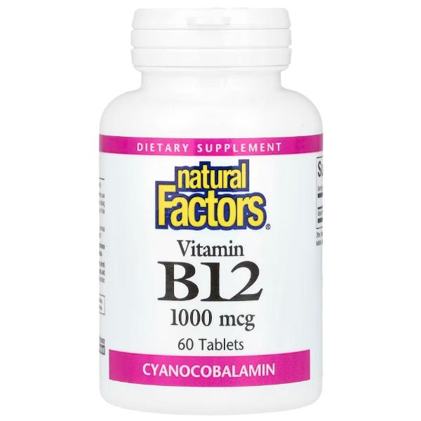 Витамин B12 Natural Factors Vitamin B12 1000 мкг 60 табл. (23121417)