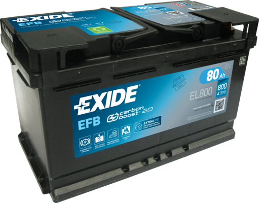 Аккумулятор EXIDE EFB Euro EL800 80 Ah/12V