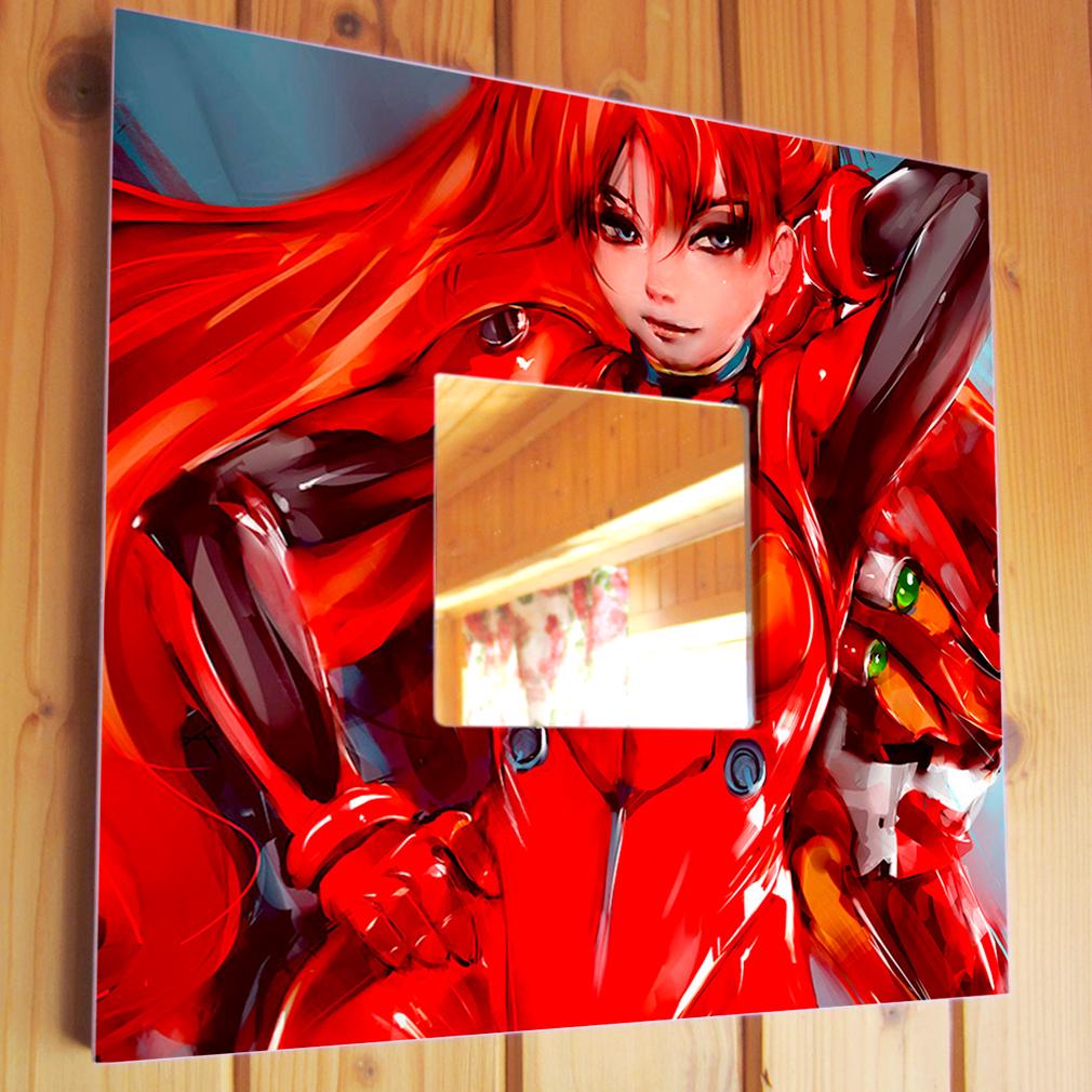 Зеркало Девушка Манга Аниме 260х260 мм (M03624)