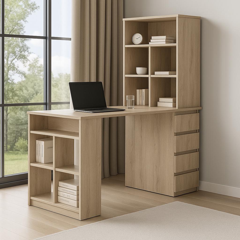 Стіл письмовий СП10 4Я SENAM 1500х1400х600 мм ДСП Дуб Сонома