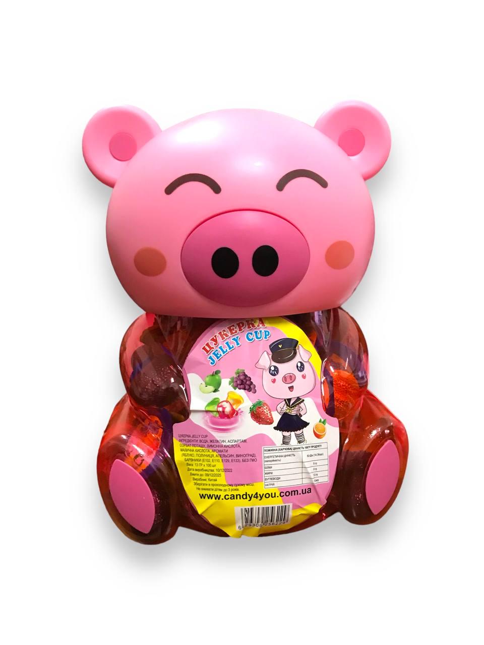 Желе фруктовое в банке-копилка Fruit Jelly Поросенок 100 шт. (00000004912)
