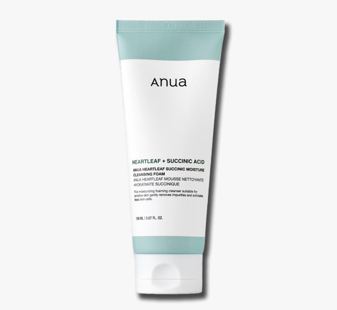 Пенка для умывания успокаивающая ANUA Heartleaf Succinic Moisture Cleansing Foam 150 мл (32395198)