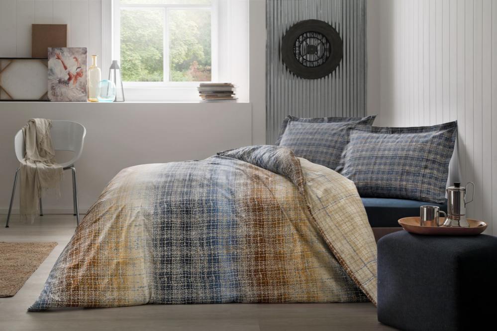 Комплект постельного белья Ozdilek CUERDA LACIVERT полуторный Ранфорс 9984175 Синий (DR010381)