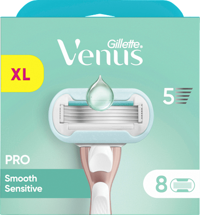Картриджі змінні для гоління жіночі Venus Deluxe PRO Smooth Sensitive 8 касет