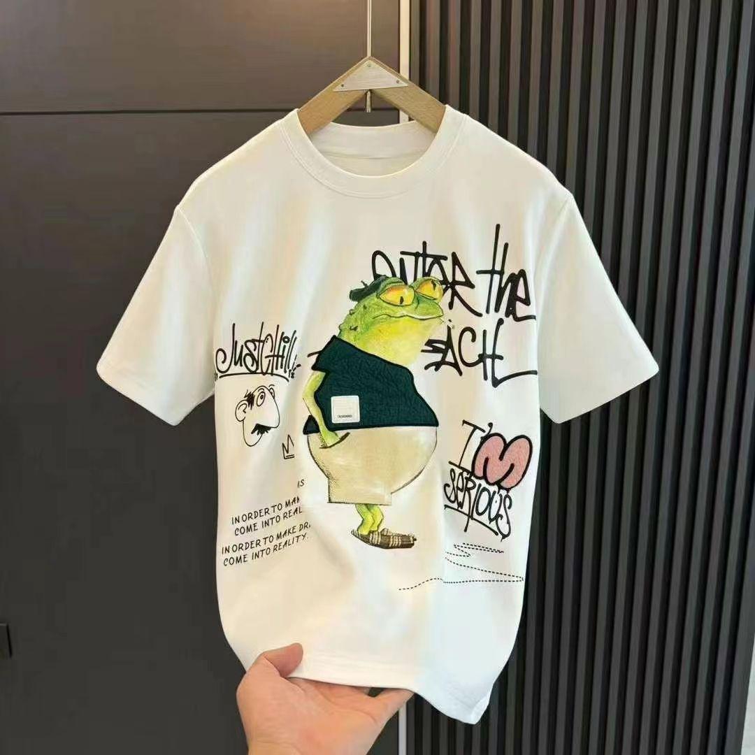 Футболка мужская с принтом Pin-000-597 повседневная XL Белый (2664092992)