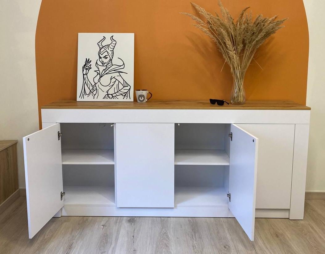 Комод LION Ларрі-1 190х35х84 см Нiмфея альба/Дуб Аппалачи (LION-041009) - фото 7 Комод LION Ларрі-1 190х35х84 см Нiмфея альба/Дуб Аппалачи (LION-041009) - фото 7