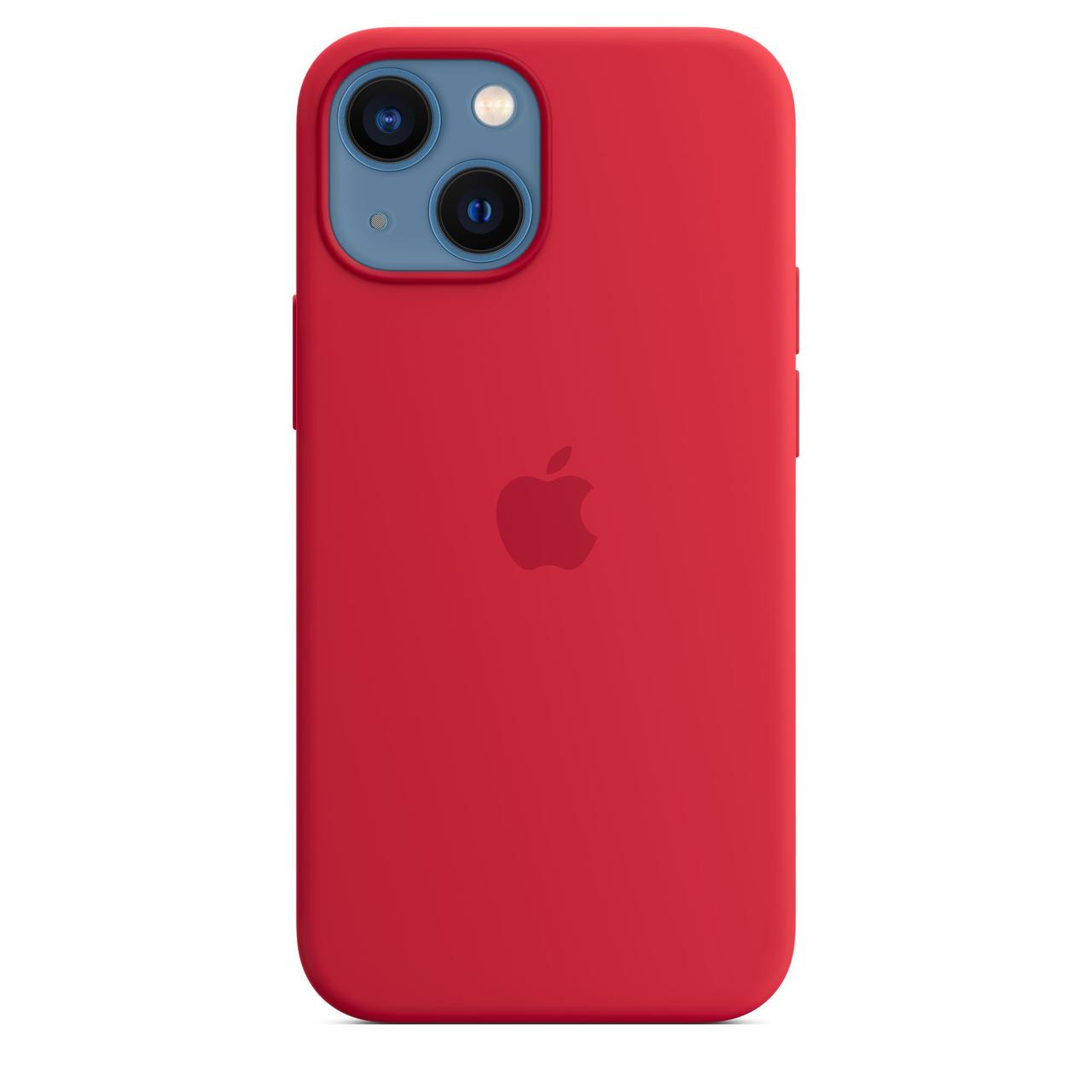 Силиконовый чехол накладка Apple Silicone Case with MagSafe for iPhone 13, Product Red (HC) - фото 5