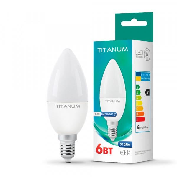 Led лампа Titanum C37 6 W E14 4100 K (24997)