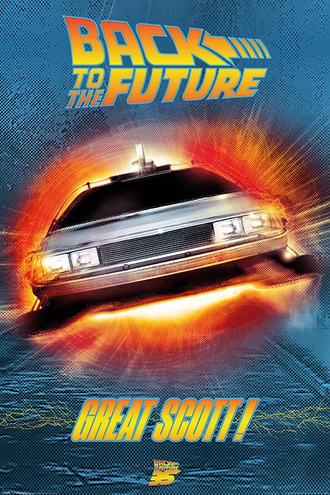 Постер плакат Назад В Будущее Великий Скотт!/Back to the Future Great Scott! 61x91,5 см