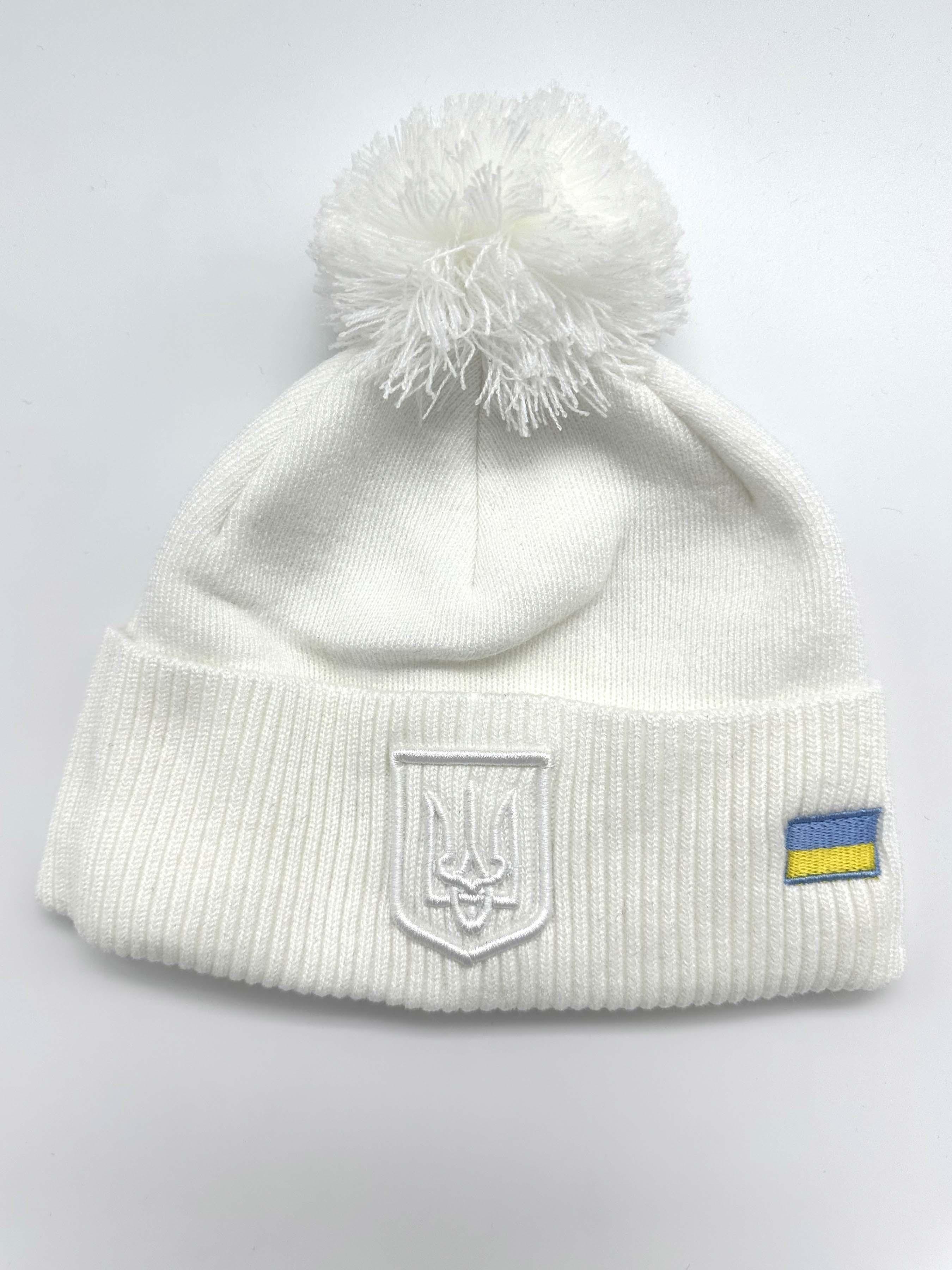 Шапка Слава Украине Белый (UA-0032-62)