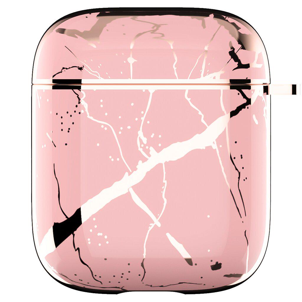 Дизайнерский мраморный чехол для Apple AirPods 1/2 Розовый (261)