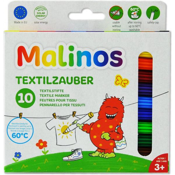 Фломастери текстильні Malinos Textil 10 шт. (MA-300010)