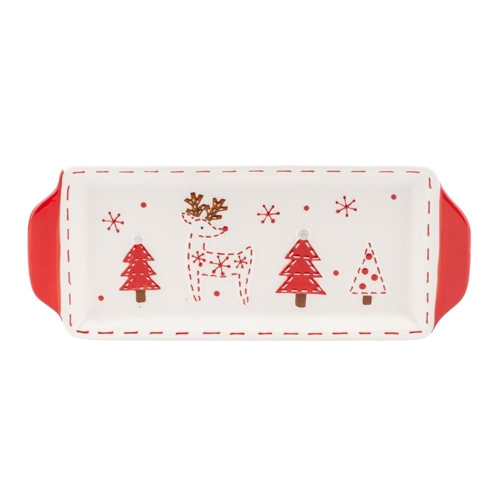 Блюдо новогоднее керамическое Зимний лес 35,1 см (6038-001) Блюдо новогоднее керамическое Зимний лес 35,1 см (6038-001)