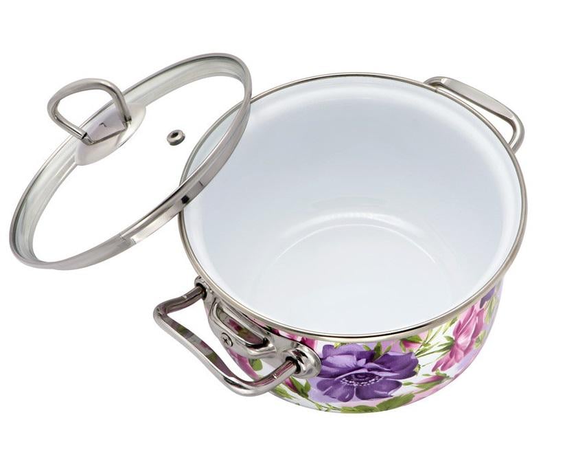 Каструля емальована Анжеліка 5,1 л (1154) - фото 2 Каструля емальована Анжеліка 5,1 л (1154) - фото 2