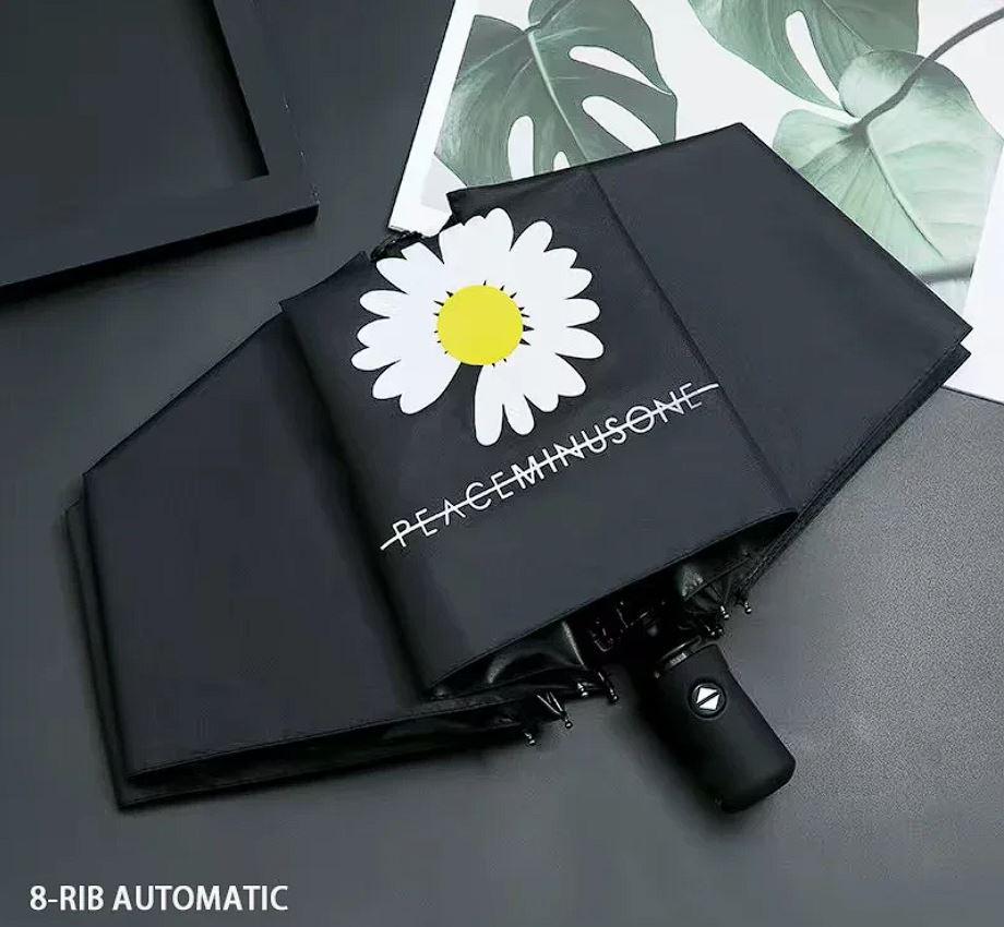 Парасолька складана автомат Peace minus one 8 спиць купол 96 см Black (30238) - фото 3 Парасолька складана автомат Peace minus one 8 спиць купол 96 см Black (30238) - фото 3