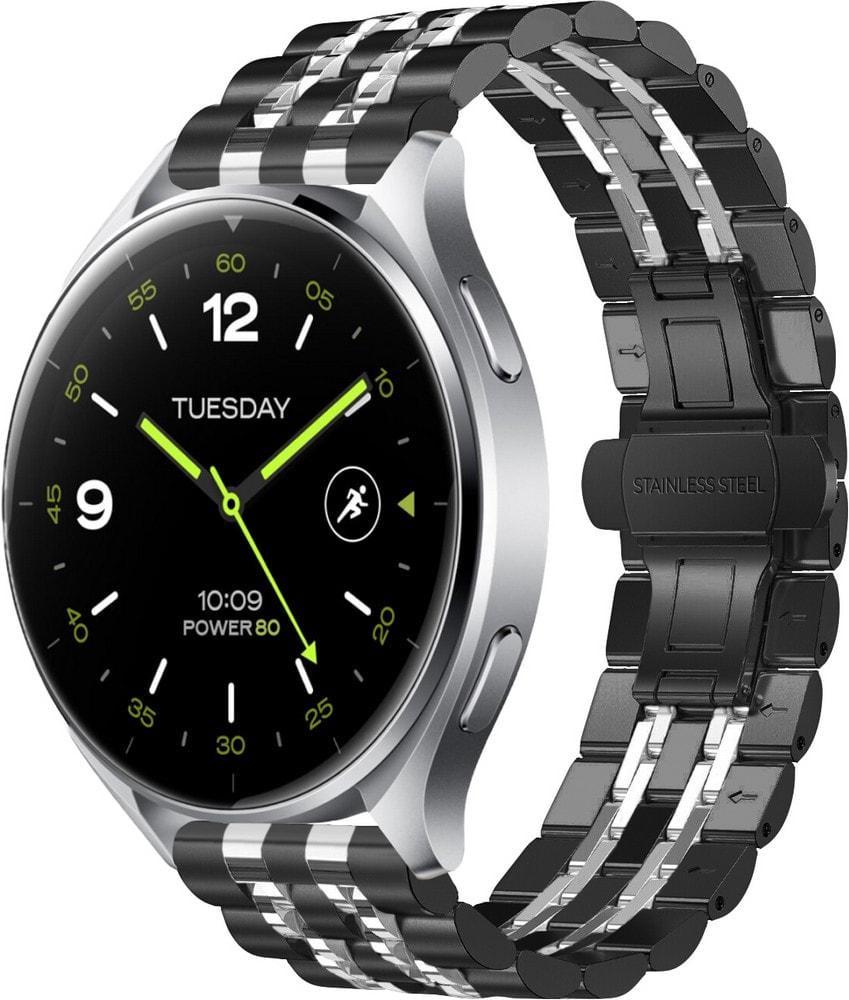Браслет металлический Spinye Line для Xiaomi Watch 2/2 Pro Black Silver (37187-03)