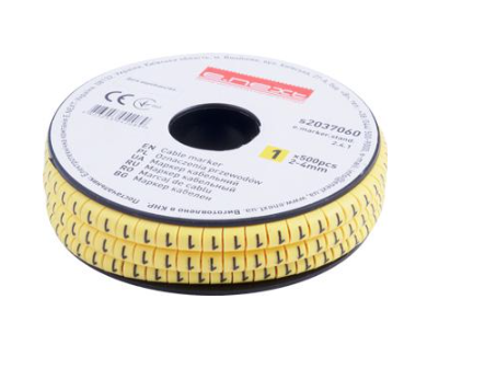 Маркер кабельный E.NEXT e.marker.stand.2.4.2 цифра 2 2-4 мм2 500 шт./рул. Желтый (s2037061)