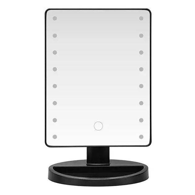 Косметичне дзеркало настільне RIAS 16 LED з підсвіткою Black (3_08032)