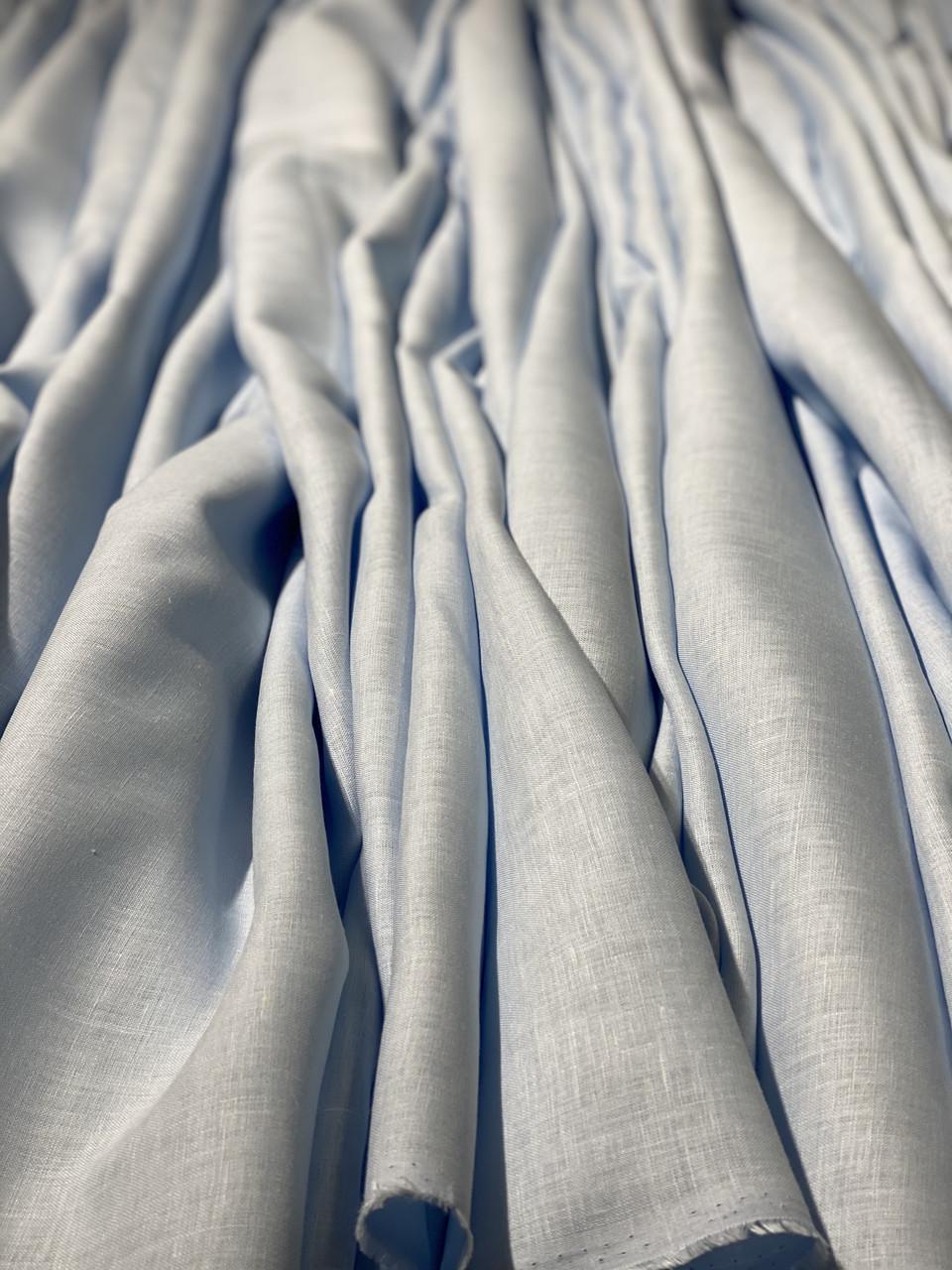 Тканина LINEN PLUS лляна 150 см 1347 Ніжно-блакитний - фото 8 Тканина LINEN PLUS лляна 150 см 1347 Ніжно-блакитний - фото 8