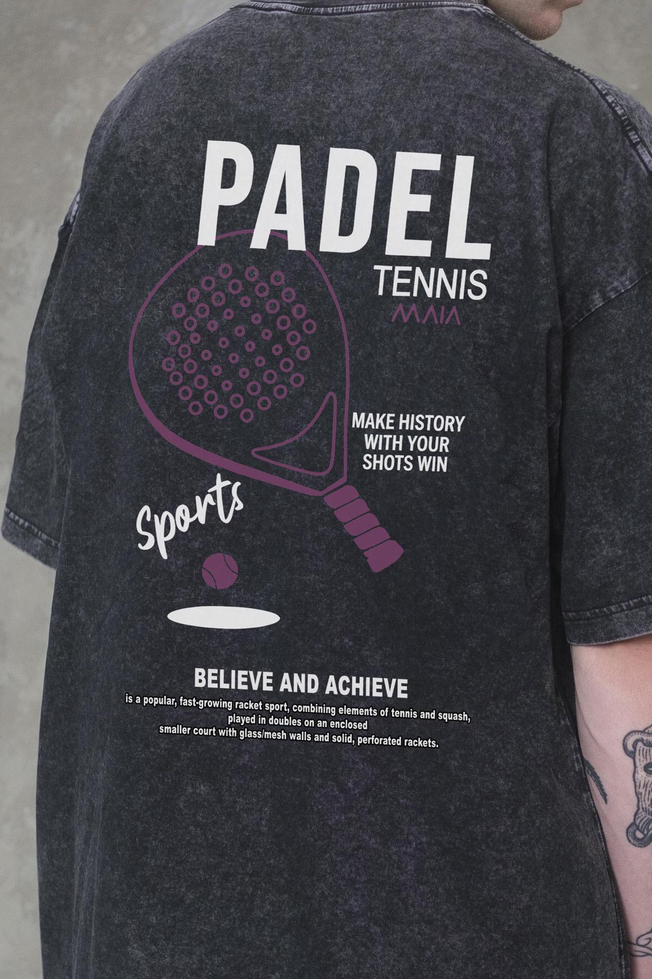 Футболка оверсайз Without Washed Padel Tennis L/XL Black (L/XL8056364 8056365) - фото 2