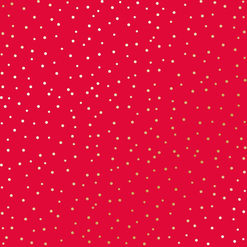 Лист паперу односторонній Golden Drops з фольгуванням 30,5х30,5 см Poppy Red