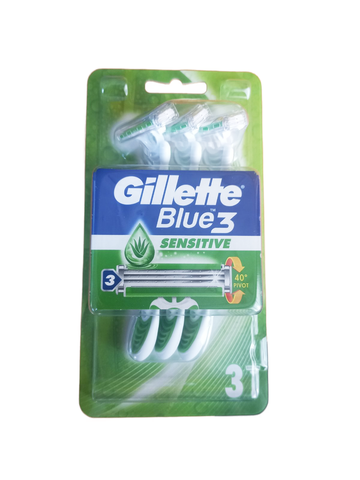 Набор бритвенных станков GILLETTE Blue 3 Sensetive 3 шт. (123611)