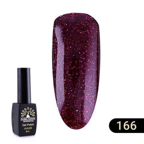 Гель-лак Global Fashion Black elite 166