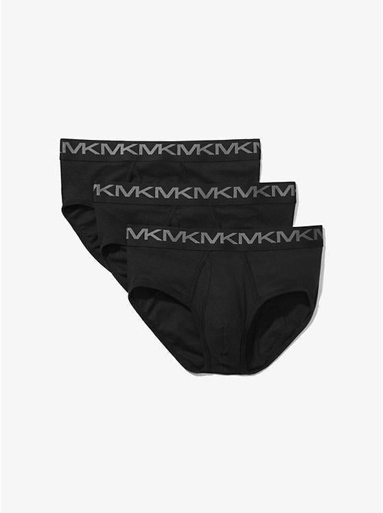 Набор трусов мужских брифов Michael Kors Cotton Briefs 3 шт. L Черный (2591852077)