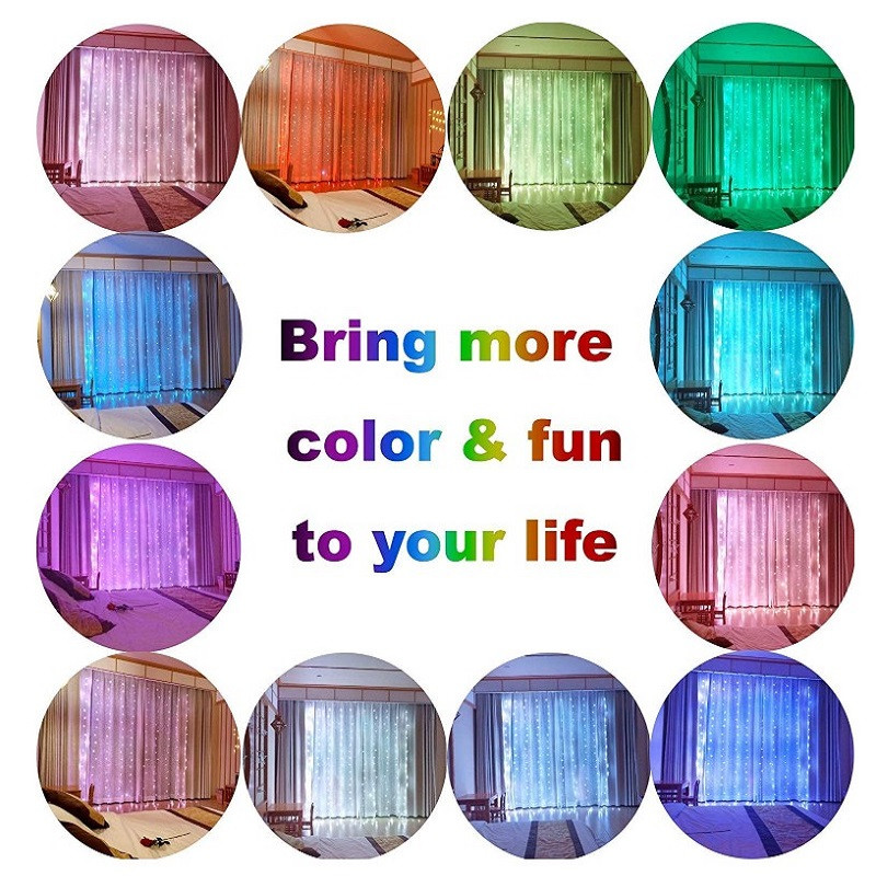 Гірлянда світлодіодна Ltl Бахрома 200 led 3x3 м штора 16 кольорів - фото 10 Гірлянда світлодіодна Ltl Бахрома 200 led 3x3 м штора 16 кольорів - фото 10