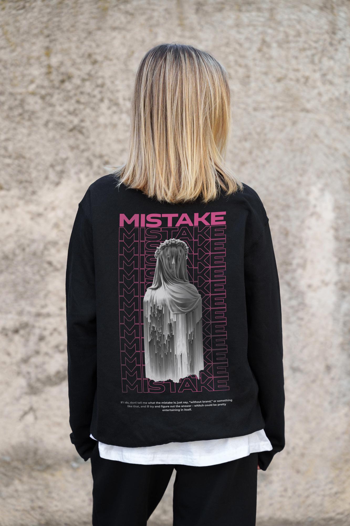 Світшот оверсайз з принтом Without Mistake 2XL/3XL Black (2XL/3XL8055632) - фото 8