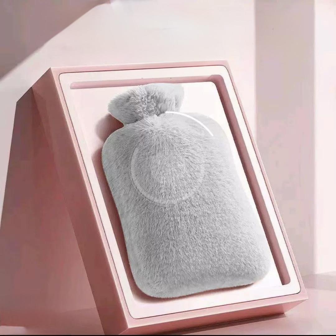 Грелка с пушистым чехлом warm story Серый (0115)