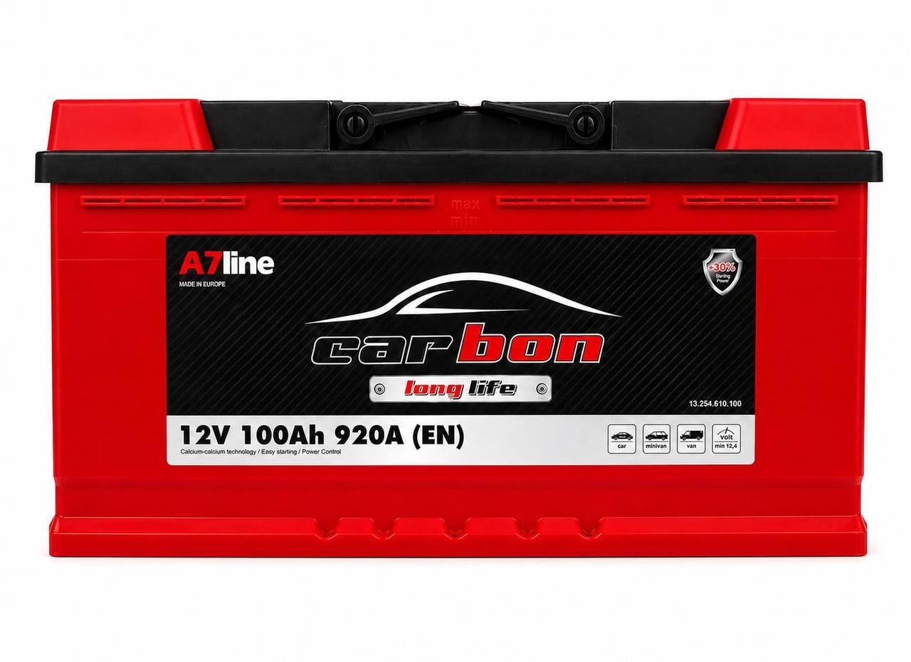 Акумулятор автомобільний Carbon 100 Ah 920A R+ 12V (3152772684) Акумулятор автомобільний Carbon 100 Ah 920A R+ 12V (3152772684)