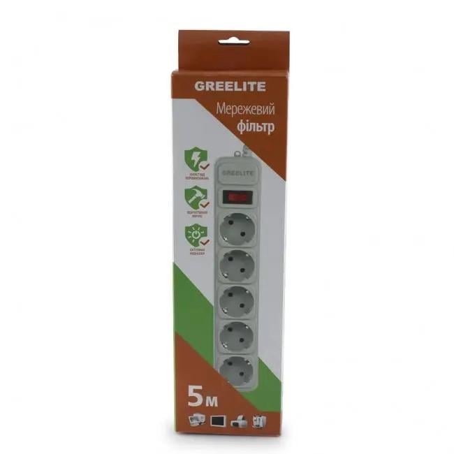 Подовжувач GREELITE SP5 5 розеток 5 м (4800) - фото 3