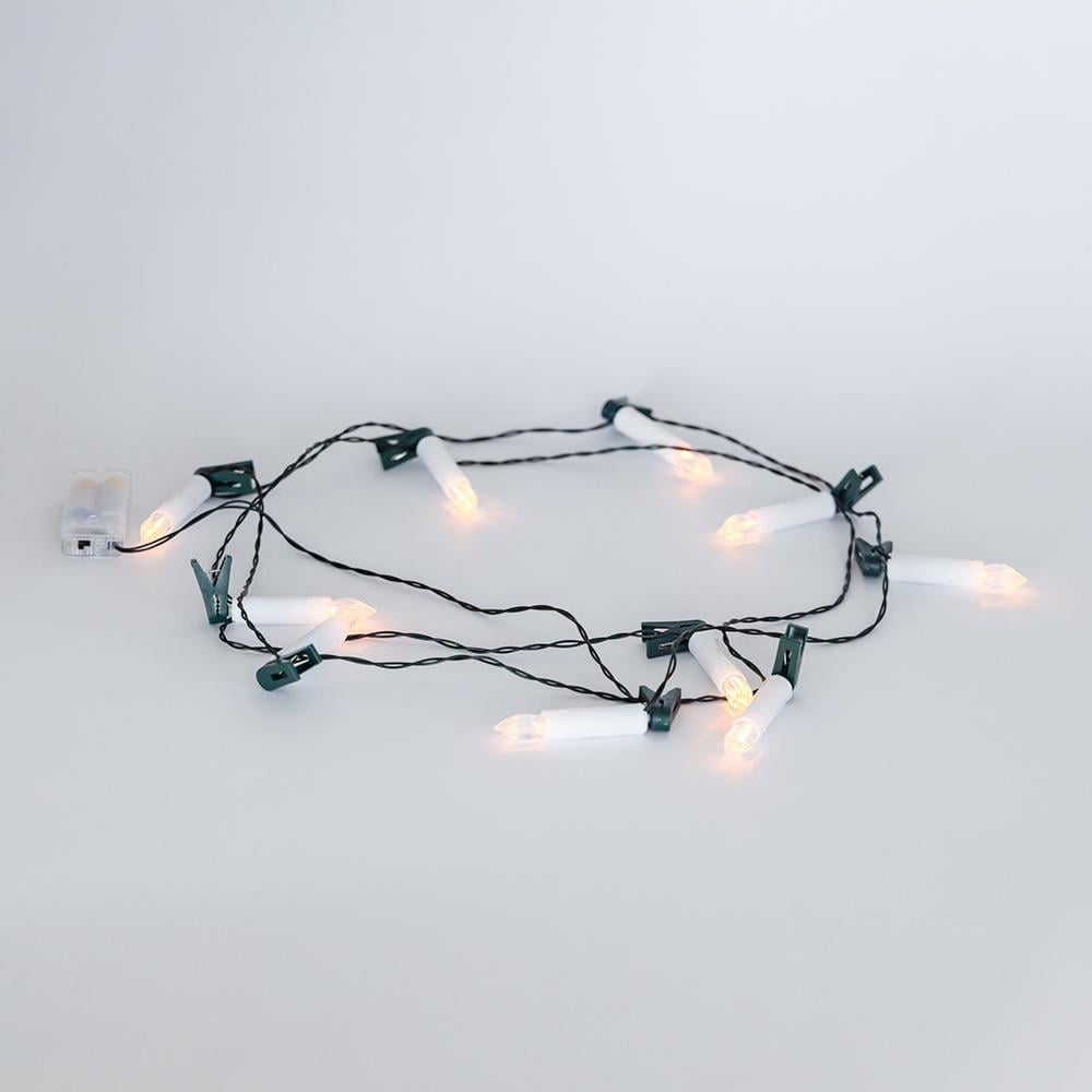 Гирлянда светодиодная LED с клипсами на елку 10 свечей 285 см (9262-011)