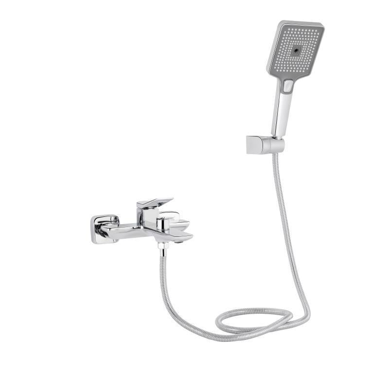 Смеситель для ванны Qtap Presto c душевым гарнитуром QTPRE259CRM45574 Chrome
