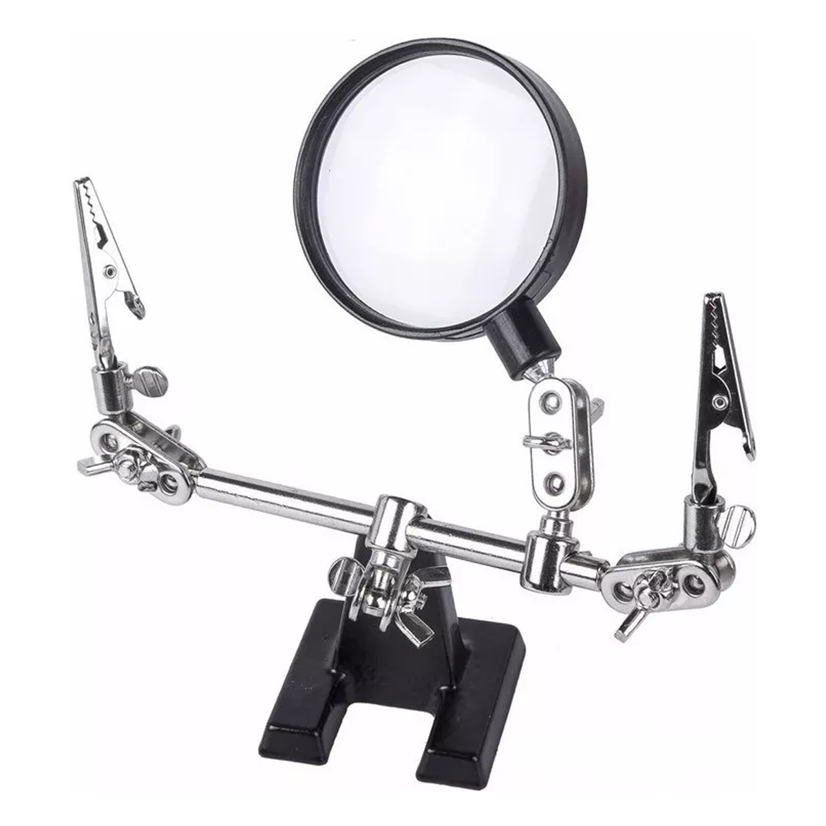 Держатель Третья рука ZD-10R с лупой 60 мм 3X Black/Silver (160425) - фото 2 Держатель Третья рука ZD-10R с лупой 60 мм 3X Black/Silver (160425) - фото 2