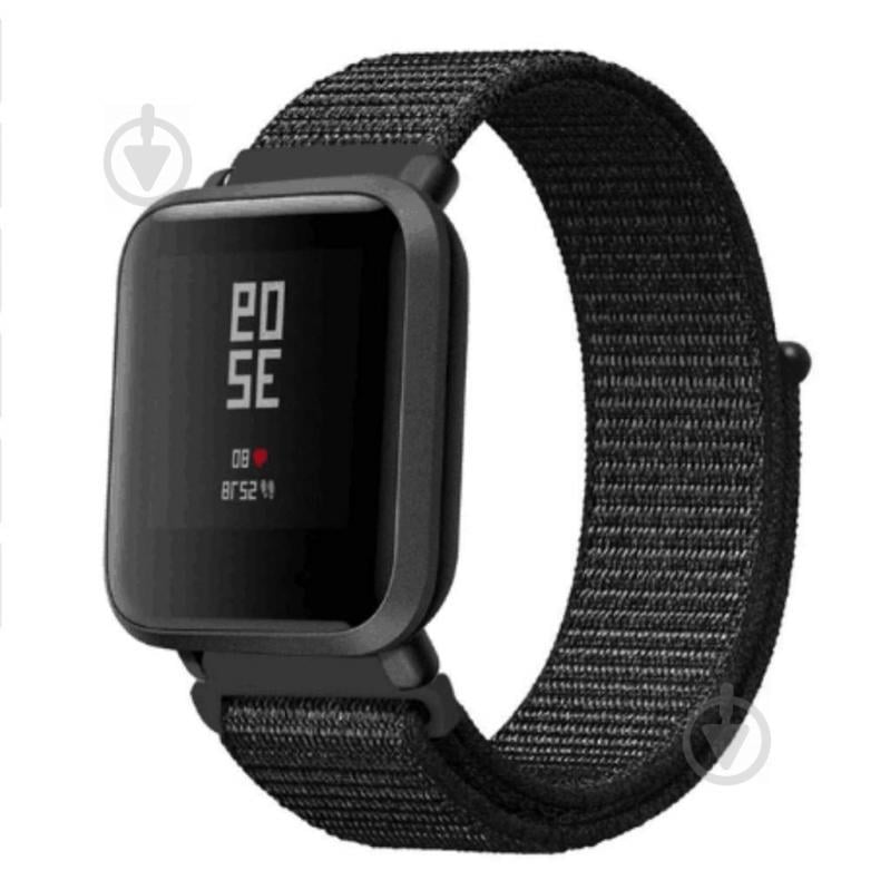 Ремешок BeWatch нейлоновый липучка для Xiaomi Amazfit Bip Черный (1011301) Ремешок BeWatch нейлоновый липучка для Xiaomi Amazfit Bip Черный (1011301)